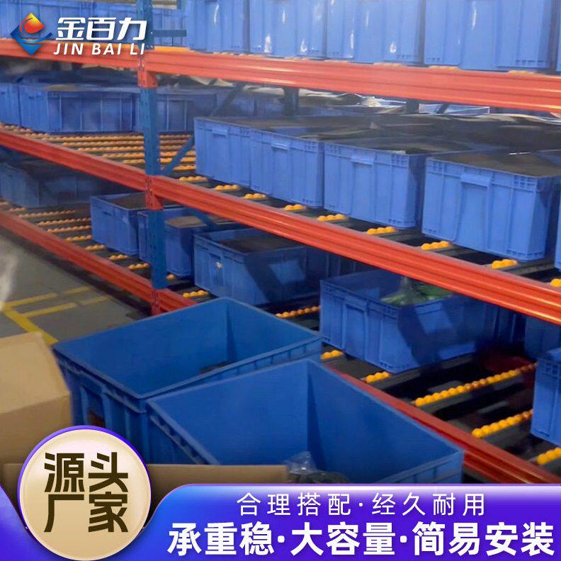 甄选仓库生产流利式货架仓储货物分拣滑移流利条展示架重型多层货