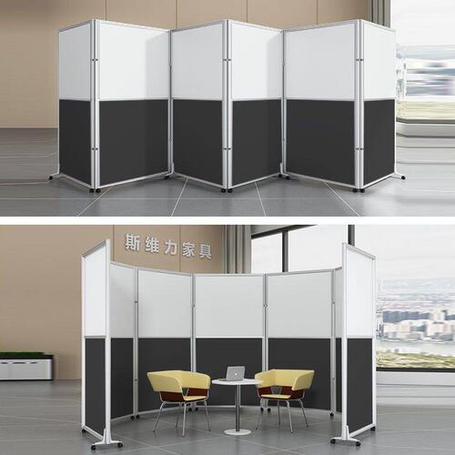 甄选公室屏风隔断墙公司工厂车间展厅活动挡板床边折叠移动隔断带