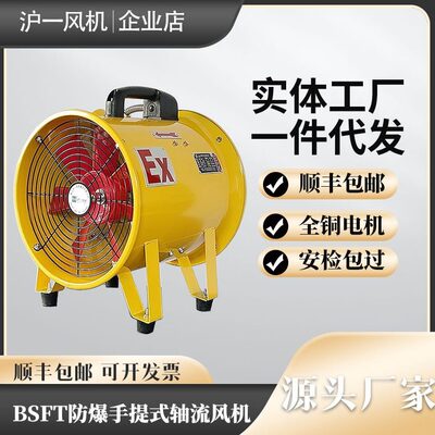 甄选BSFT防爆手提式轴流防爆风机 便携式安全风机 工业抽送两用风
