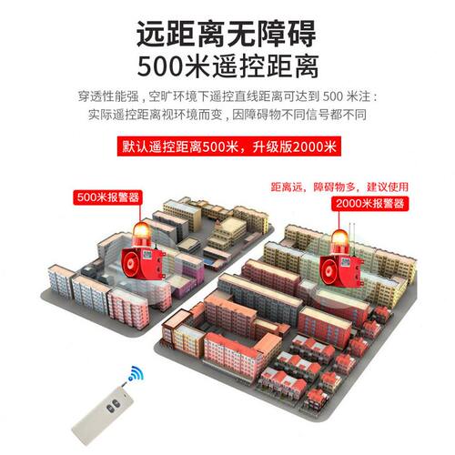 甄选TGSG-01TY 2000米无线远程远距离遥控声光报警器 语音报警器