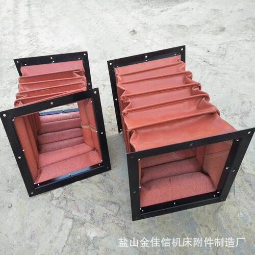 甄选风机口通风管伸缩钢丝软连接 硅胶帆布风管 防火耐温软连接