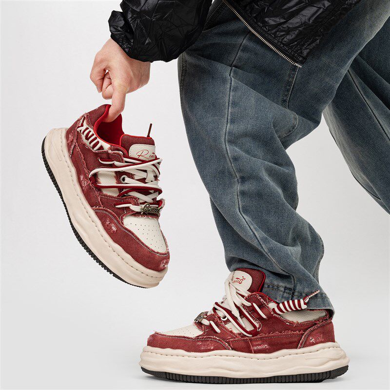 小众厚底7cm隐形内增高鞋w男女情侣款水洗帆布溶解鞋休闲面包板鞋,流行男鞋,休闲板鞋,淘宝优惠券,粉丝福利购,淘宝优惠卷