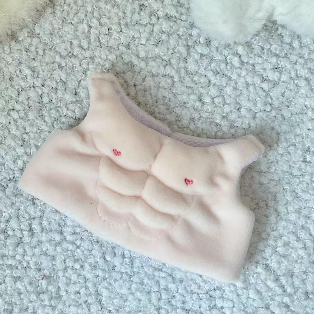 娃衣40CM 20CM 30CM棉花娃娃毛绒玩偶新款男款娃衣背心创意腹肌