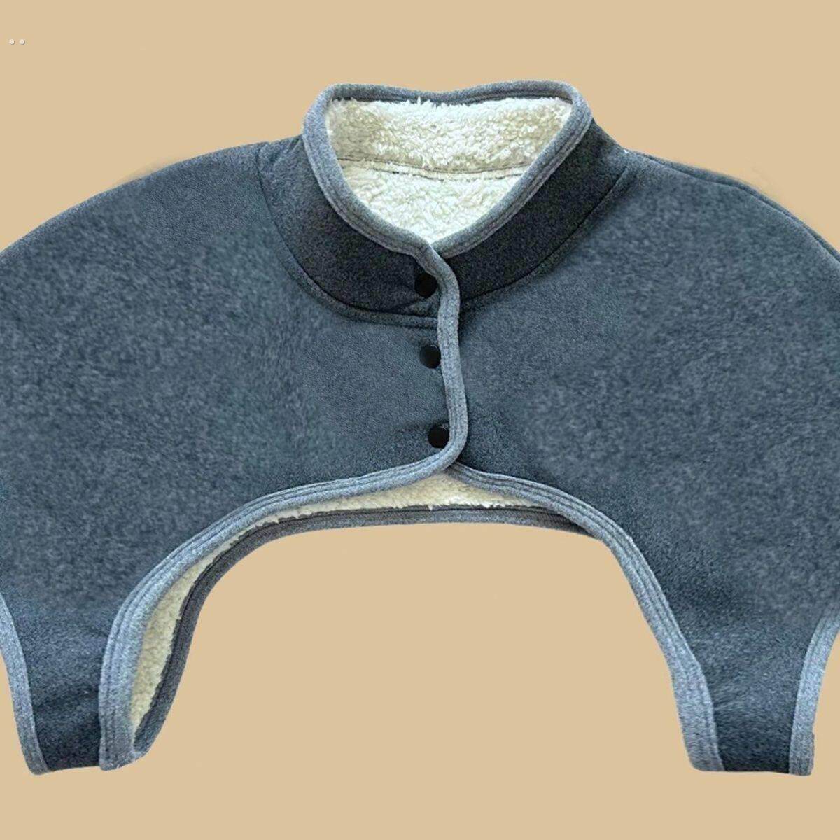 护肩肩膀坎肩男女士绵羊绒中老年披肩保暖睡觉颈椎防寒2024年冬季