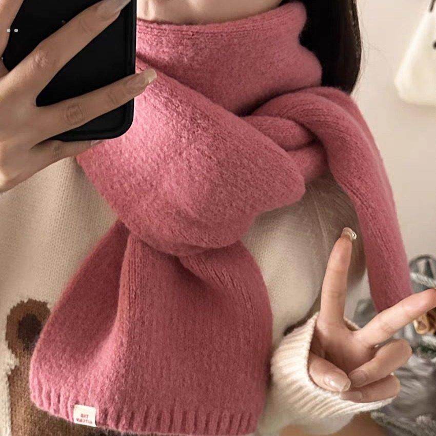 针织毛线围巾女生秋冬季纯奶白米白色短小围脖护颈毛绒可爱厚软糯,服饰配件/皮带/帽子/围巾,围巾/丝巾/披肩,淘宝优惠券,粉丝福利购,淘宝优惠卷