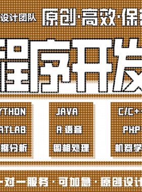 计算机python编程代做java编写R数据分析C语言接单app开发c++代码