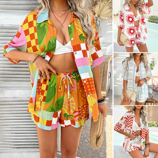 Flower Holiday Wind suit Contrast Bomihia 2025 Leisure