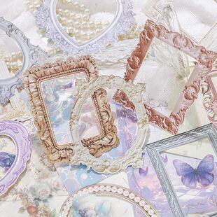 欧式相框装饰素材包 捕梦诗章 复古边框拼贴手帐背景素材纸打底纸