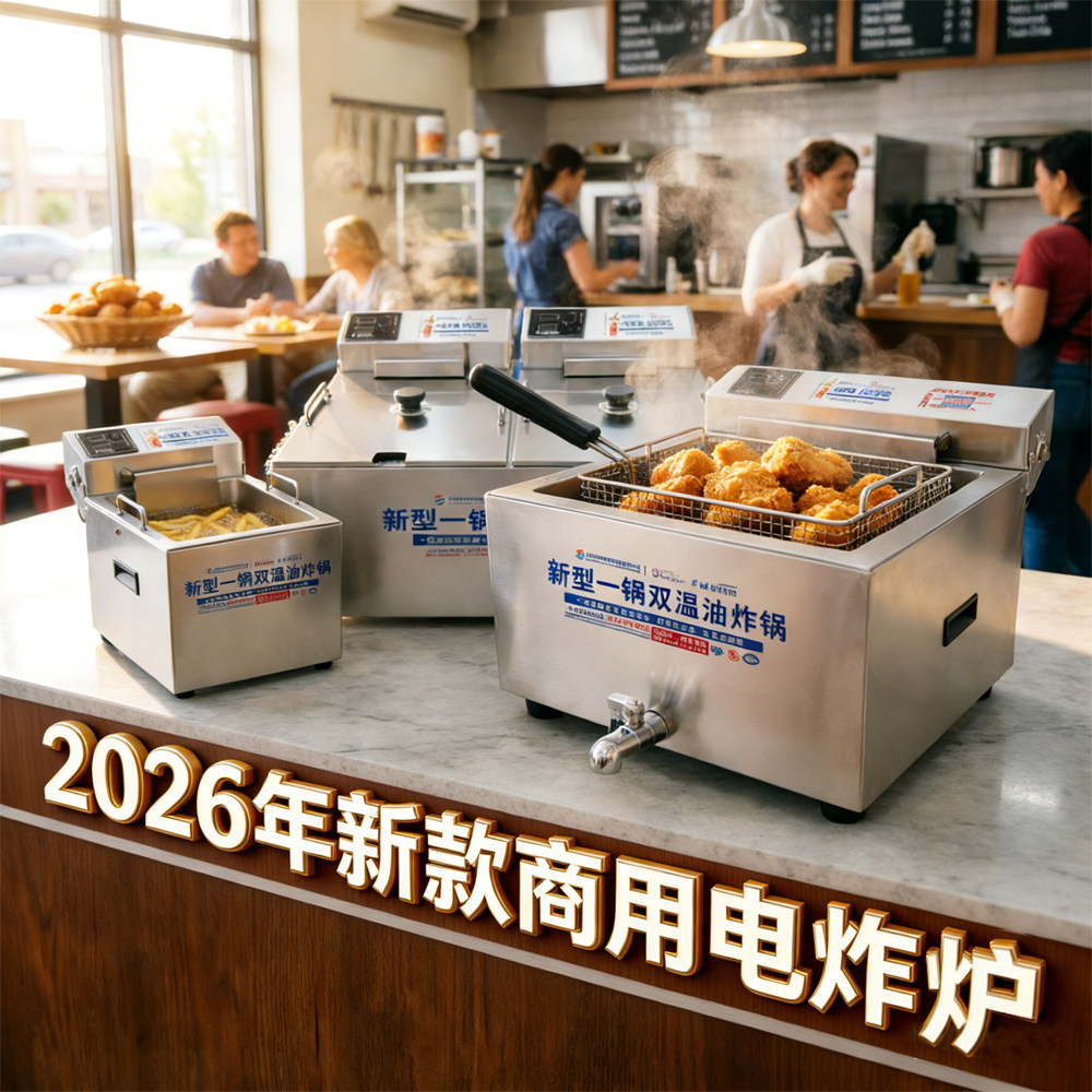 晗苏双温油炸锅商用大容量电炸炉新款电炸锅双缸单缸炸鸡炸串薯条