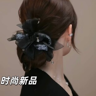 韩系网纱大肠发圈女高级感洋气时尚头花丸子头发绳扎头发皮筋头绳
