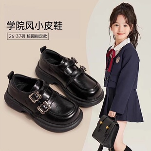 儿童鞋 小女孩演出鞋 子春秋新款 乐富鞋 礼服 洋气软底公主鞋 女童皮鞋