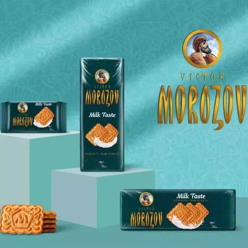 新货俄罗斯原装进口饼干休闲巧克力零食俄罗斯原装进口莫洛佐夫饼