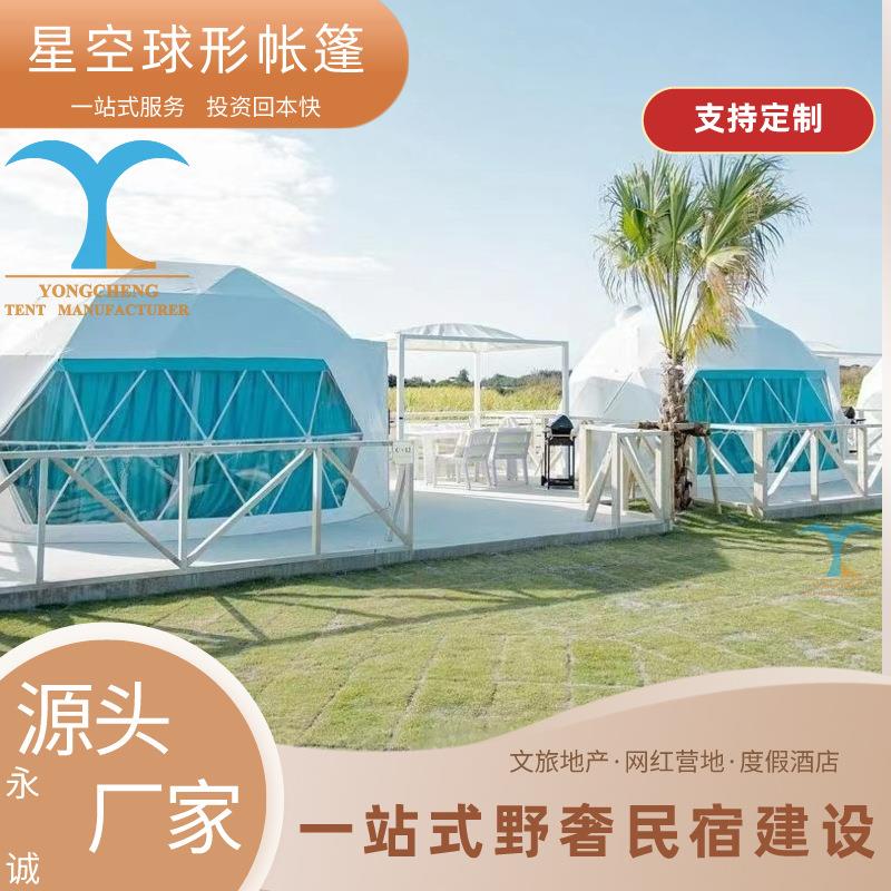 球形帐篷户外民宿星空房豪华高级露营帐篷草原景区可移动圆顶篷房