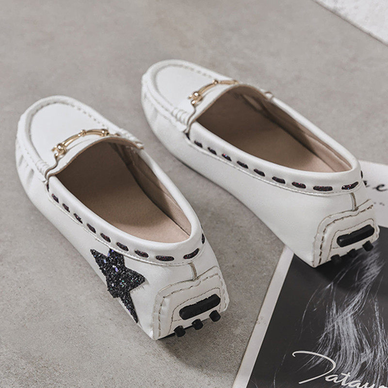 白色豆豆鞋女春秋2021新款z瓢鞋百搭平底软底孕妇浅口单鞋女夏,女鞋,乐福鞋（豆豆鞋）,淘宝优惠券,粉丝福利购,淘宝优惠卷