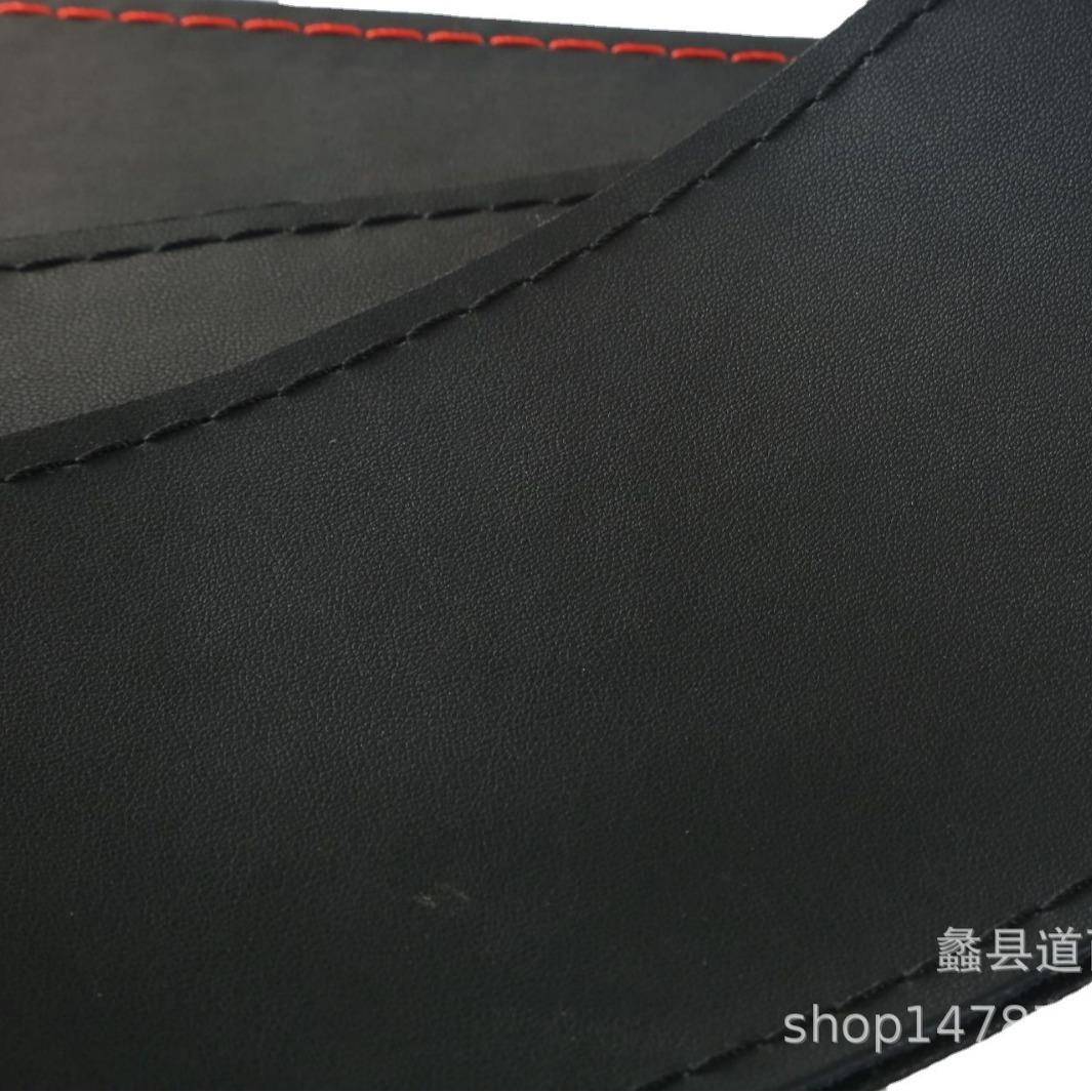 羊纹皮汽车手缝方向盘套四季可用型不打滑透气手缝方向盘把套内饰