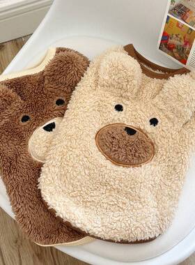 冬装ins风加绒保暖宠物狗狗可爱衣服泰迪比熊贵宾雪纳瑞衣服