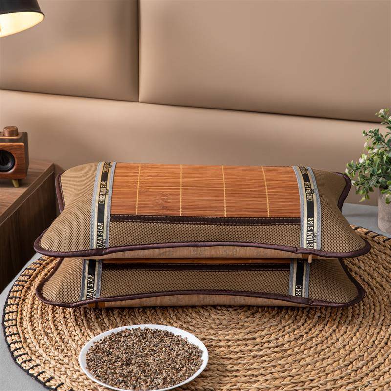 特价荞麦枕夏季凉感冰藤茶叶枕全荞麦壳枕头护颈椎枕芯单只一对