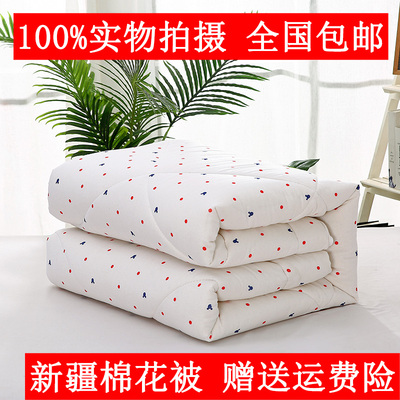 绗缝被纯棉花被子双人棉被芯包布棉z絮加厚保暖冬被纯棉新疆28722