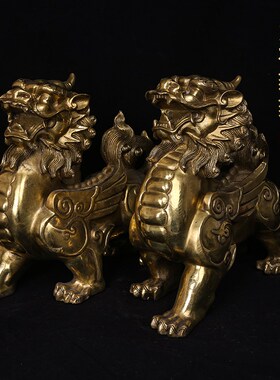 纯铜天禄貔貅摆件大号