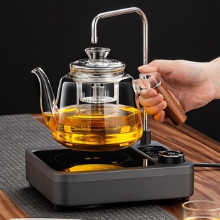 煮茶器喷淋式 蒸汽自动上水电陶炉202s4新款 无铅玻璃烧水泡茶电茶