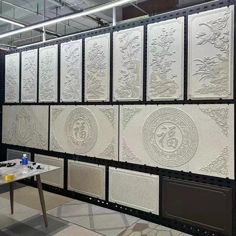 自建房外墙砖中式别墅花岗岩浮雕窗花砖壁画罗S马柱无限拼花瓷砖
