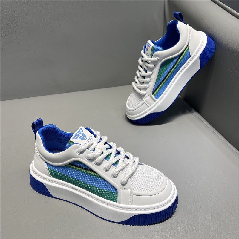 韩版男鞋条c纹帆布透气休闲鞋2025夏季新款耐磨厚底小白鞋轻便板,流行男鞋,休闲板鞋,淘宝优惠券,粉丝福利购,淘宝优惠卷