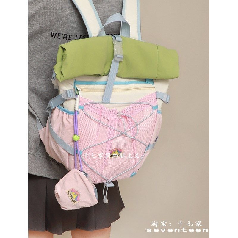十七轻便防水g户外双肩包多巴胺拼色徒步登山包旅行上学背包电脑,箱包皮具/热销女包/男包,双肩背包,淘宝优惠券,粉丝福利购,淘宝优惠卷