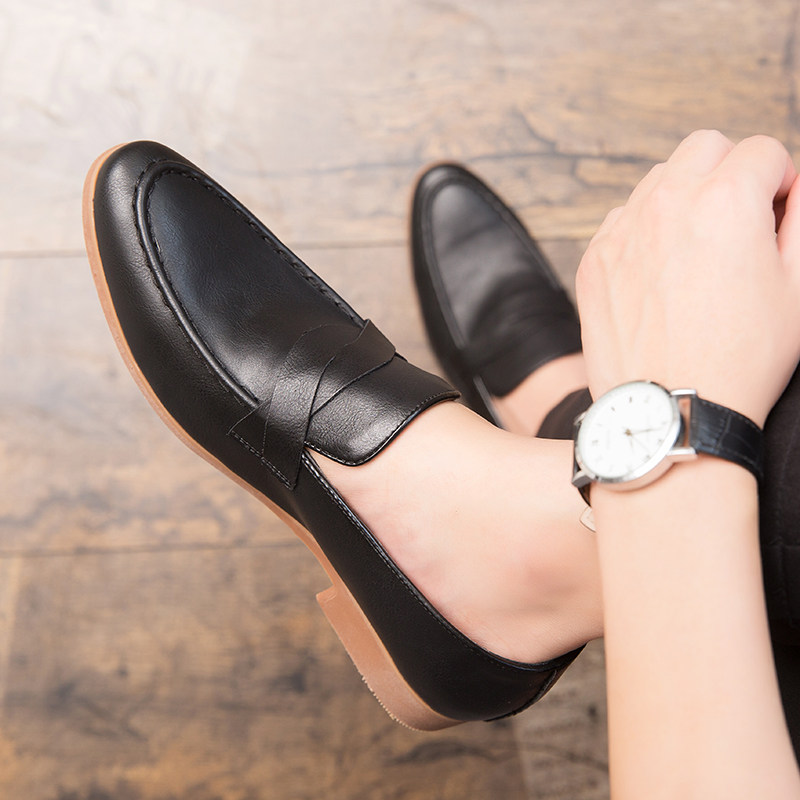 秋冬季一脚蹬流苏男士豆豆鞋英伦风内增高尖头R小皮鞋男潮流休闲,流行男鞋,单鞋,淘宝优惠券,粉丝福利购,淘宝优惠卷