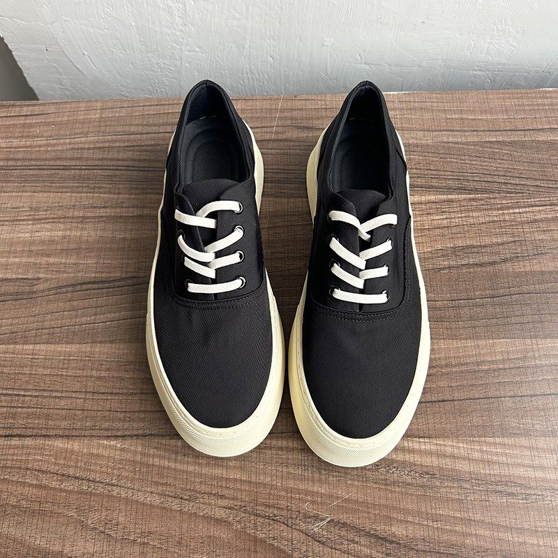 夏季黑色帆布鞋男韩o版百搭文艺休闲鞋透气滑板鞋厚底低帮布鞋单,流行男鞋,休闲板鞋,淘宝优惠券,粉丝福利购,淘宝优惠卷