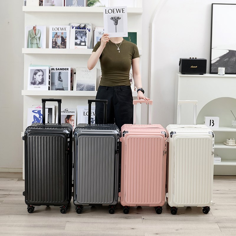 侧开拉杆箱女20寸行李箱24寸密码旅F行箱男28寸大容量前开上翻盖