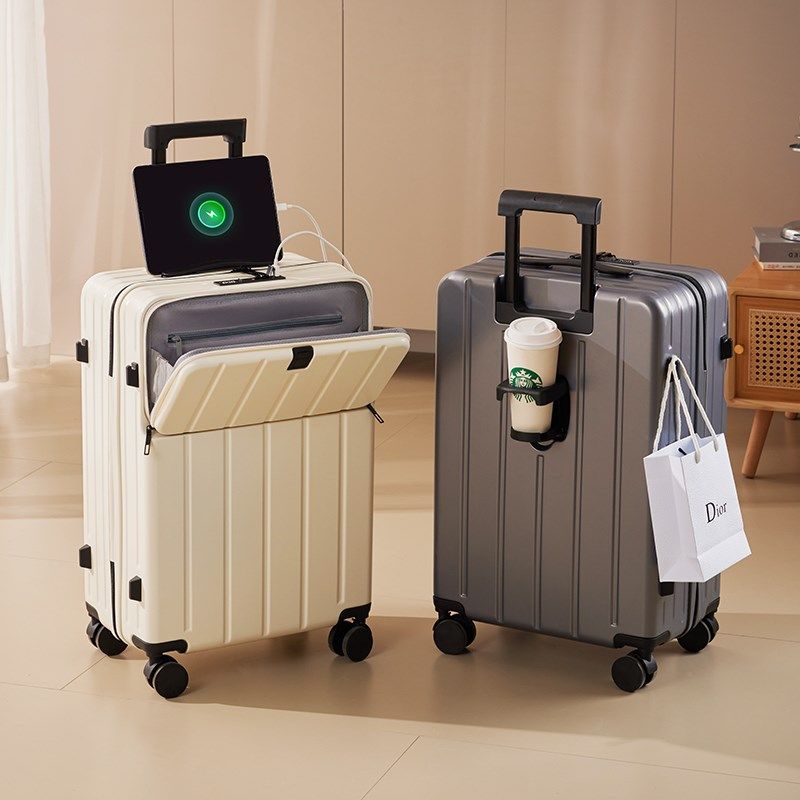 行李箱女2024新l款20寸登机箱耐用前开口旅行箱26寸大容量拉杆箱,箱包皮具/热销女包/男包,旅行箱,淘宝优惠券,粉丝福利购,淘宝优惠卷