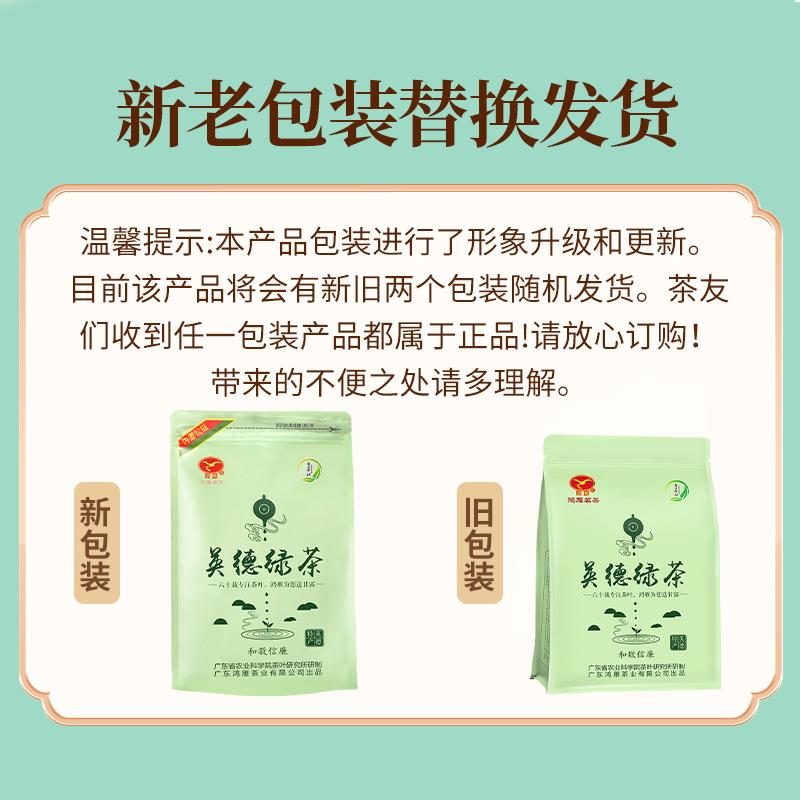鸿雁茶叶官方旗舰店2025年传统新英德绿茶栗香糯香型250g生态茶园