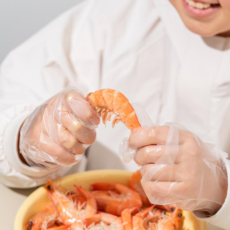 新货儿童一次性手套独立小包装食品级加厚耐磨防护TPE小号家用野