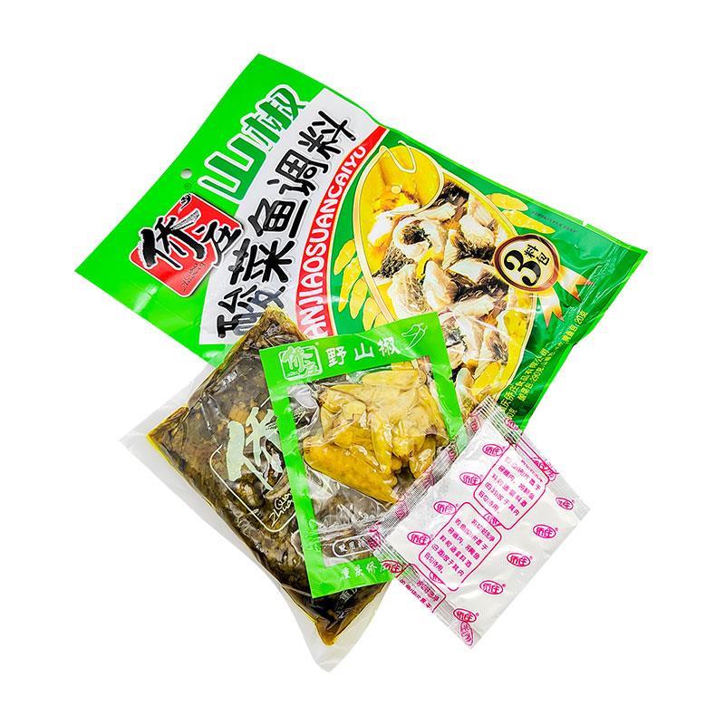 重庆特产侨庄山椒老坛酸菜鱼调料350g3料包四川家用鱼酸菜酸辣味