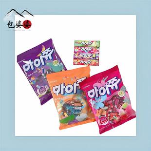 韩国CROWN克丽安酸甜水果软糖草莓葡萄桃子苹果儿童零食品大包装