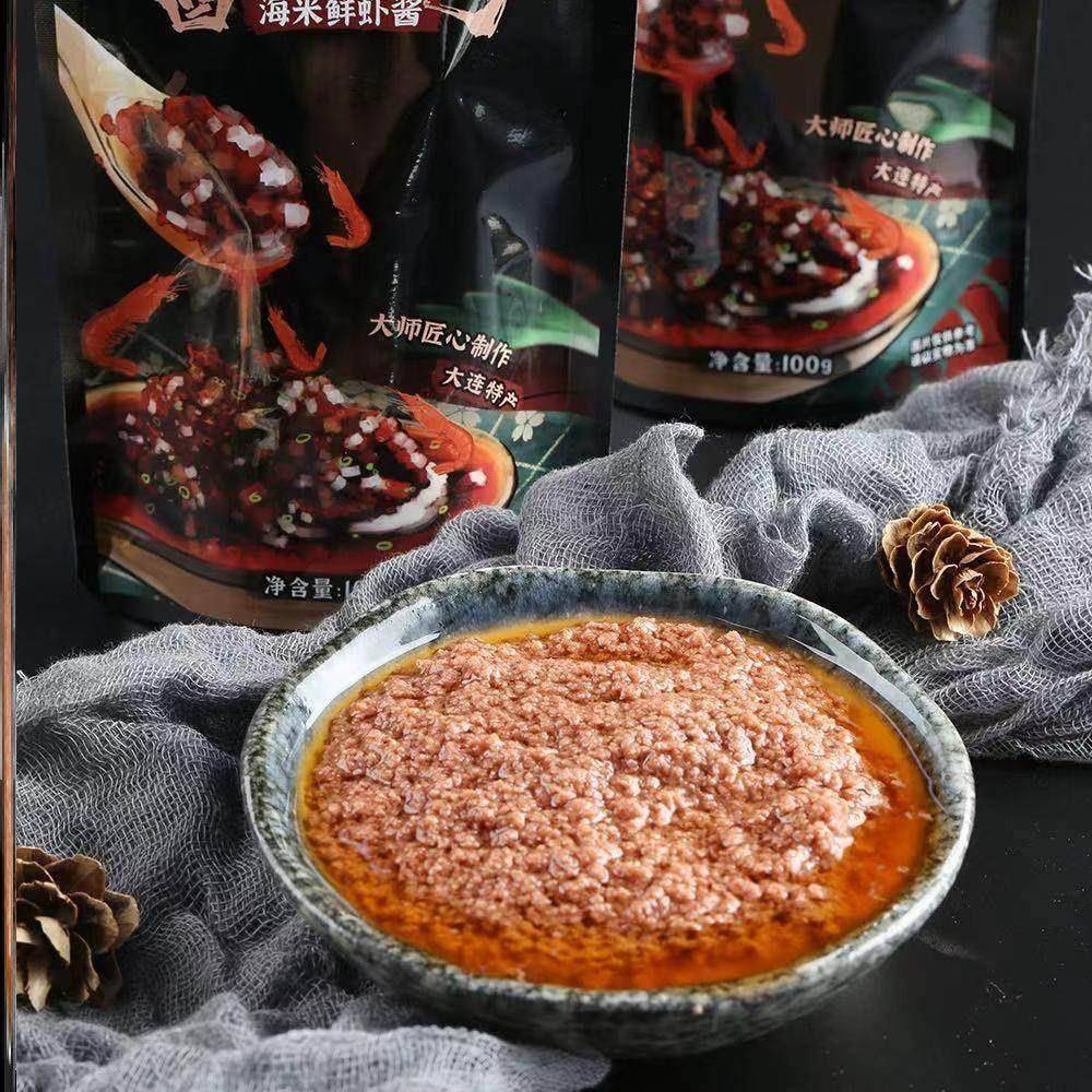 自然海岸【酱湖高手】大连海米鲜虾酱100g*4袋/10袋实惠厂家直发