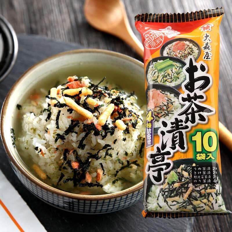 大森屋茶泡饭拌饭调味料4种口味10小袋梅子海苔鲑鱼芜箐
