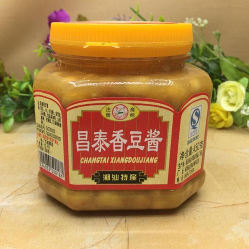 正宗昌泰香豆酱炒菜蒸鱼烹调豆瓣酱450g广东普宁豆酱黄豆蘸酱鱼粥