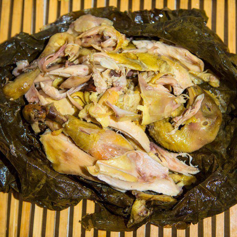 正宗黄泥荷叶叫花鸡净重750g包邮整只现烤熟食真空包装手撕鸡烧鸡