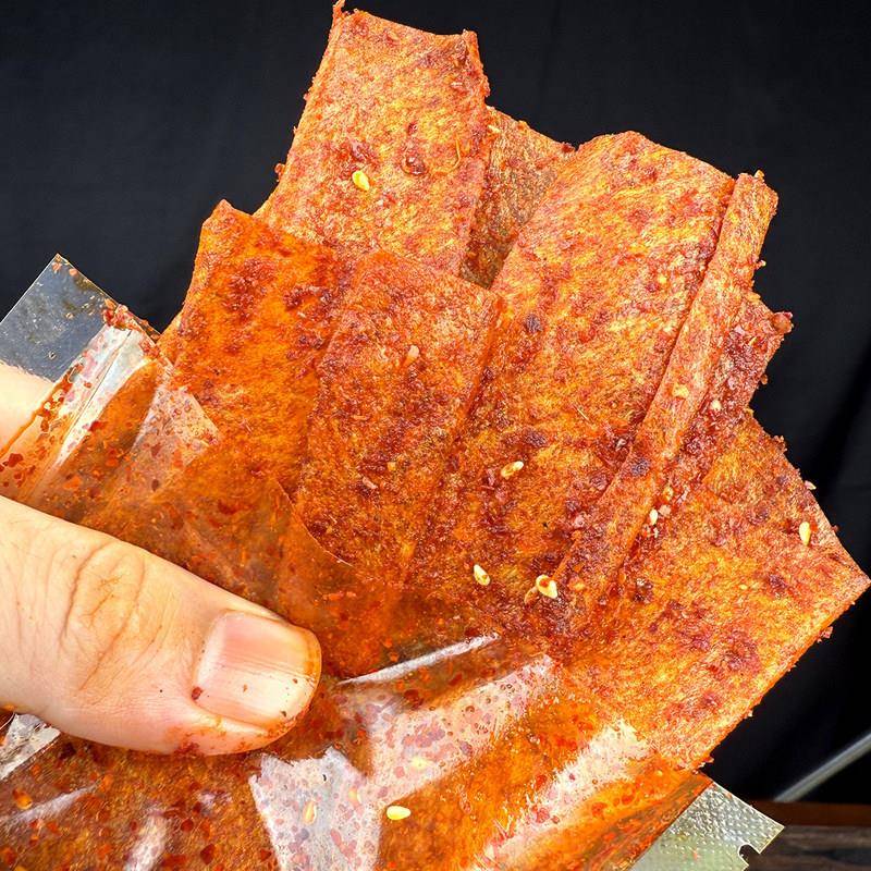 辣年花开平江辣片升级版豆皮辣条儿时经典解馋小零食湖南特产爆辣