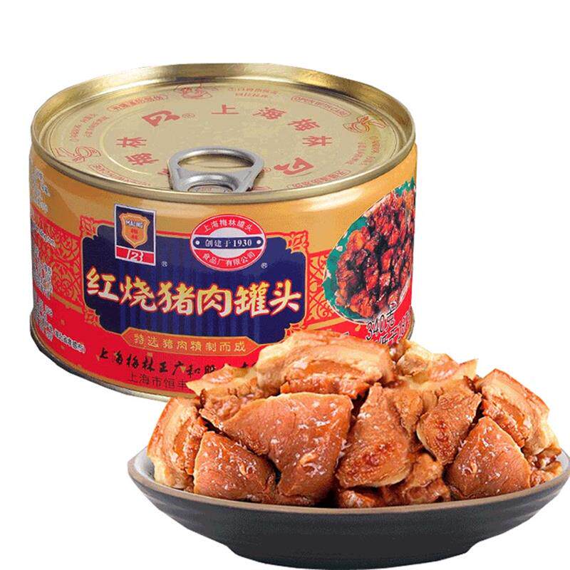 新品上海红烧猪肉罐头340/397即食下饭菜速食午餐肉方便菜排