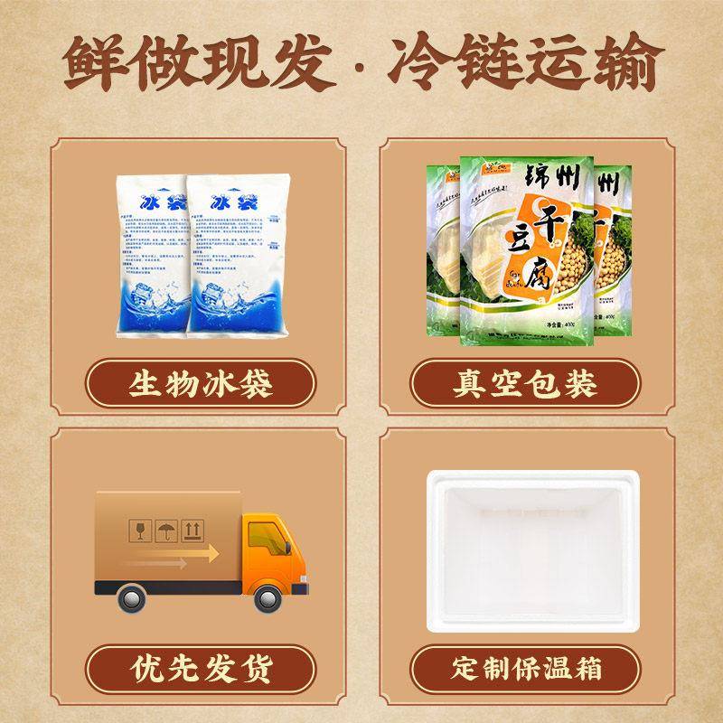 喜民锦州干豆腐纯手工千张火锅腐皮卤水薄豆皮干货虹螺岘东北特产