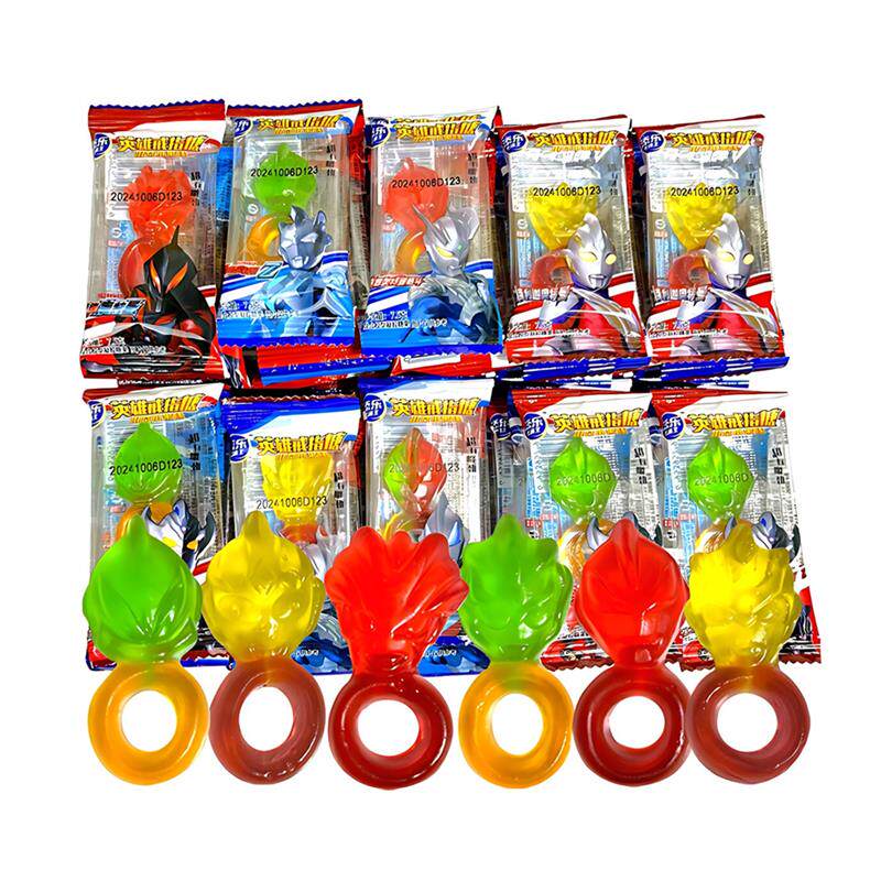 奥特曼戒指软糖添乐卡通王系列果汁手指糖钻石戒指糖儿童休闲零食