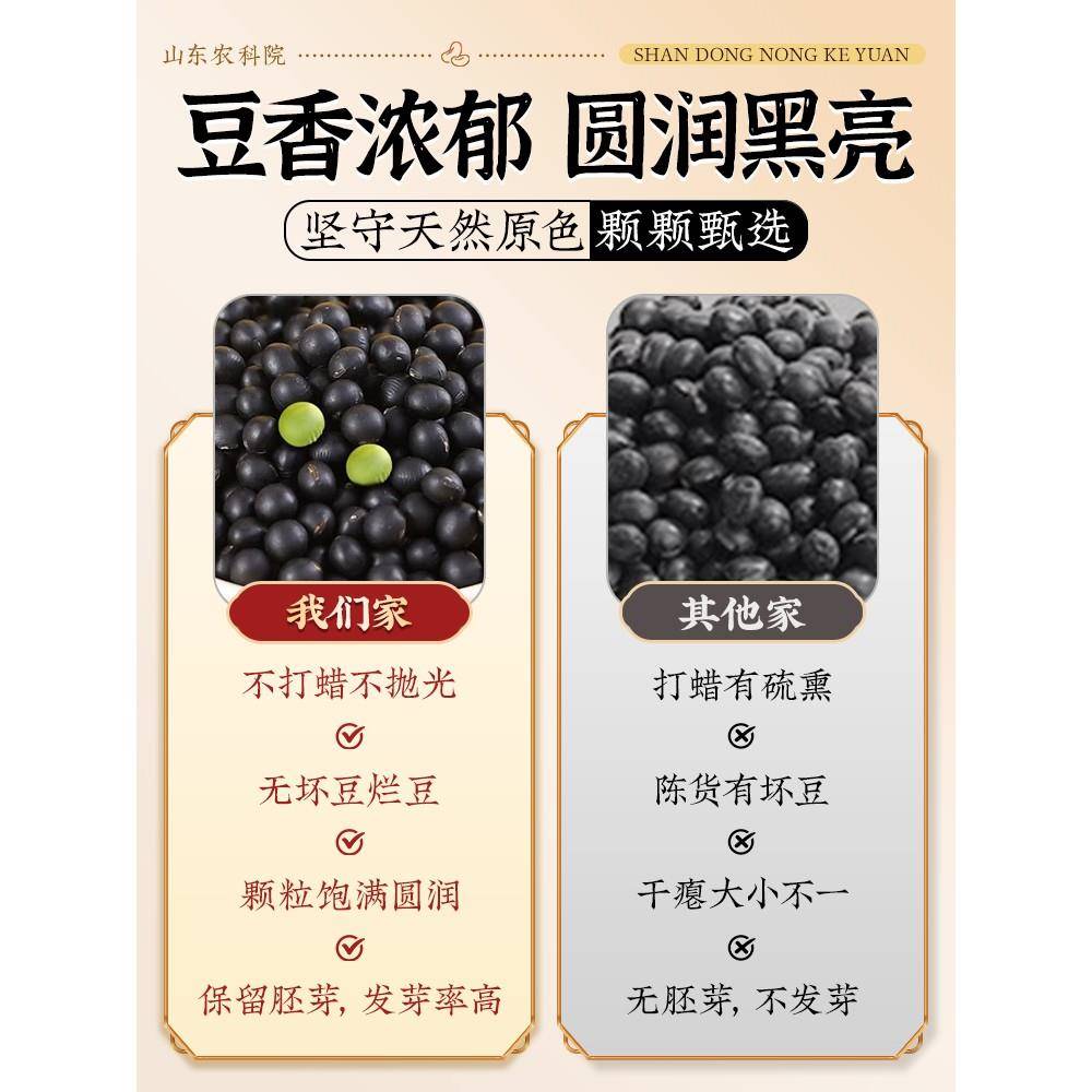 东北黑豆绿芯心打豆浆专用新货豆类杂粮补非转基因肾形官方旗舰店
