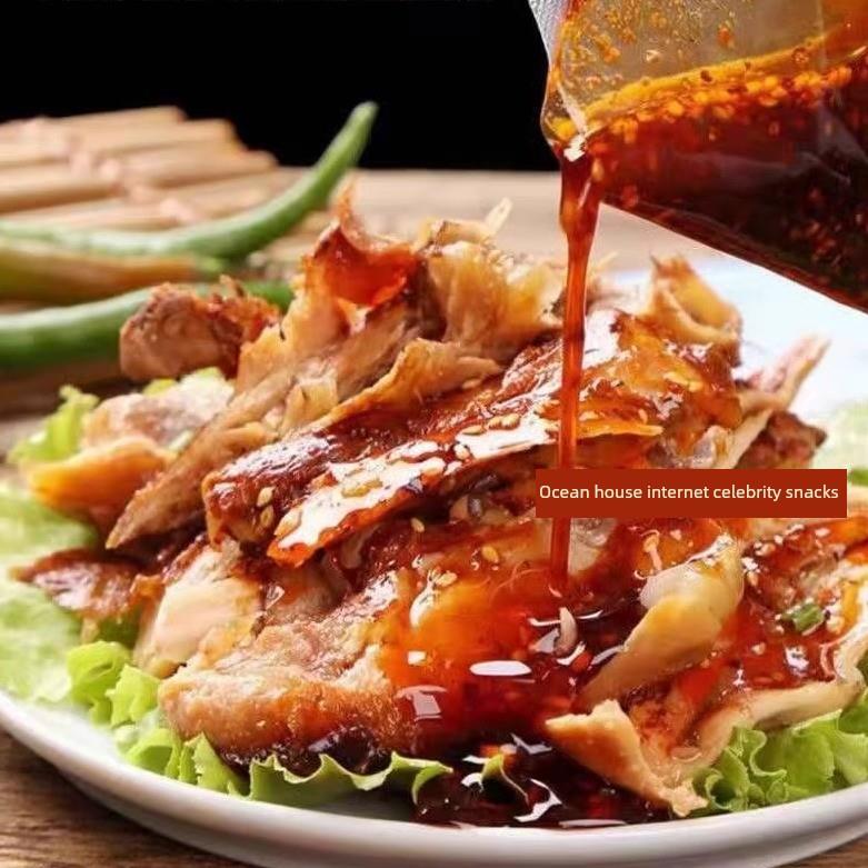 新货德州特产鲁方斋麻油鸡正宗德州五香鸡麻辣扒鸡卤肉零食500克