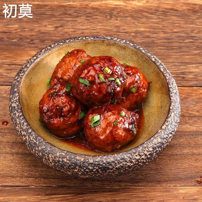 正宗扬州红烧狮子头绿叶四喜丸子肉丸子卤味杨州小吃美食特产商用