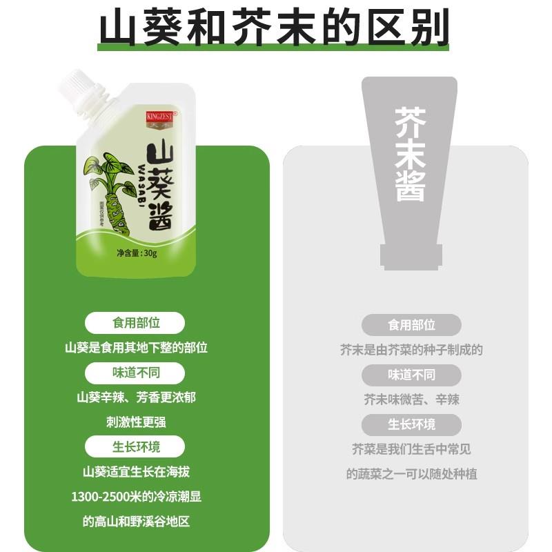 天禾山葵酱30g小包装寿司日韩料理三文鱼刺身甜虾调味酱芥末辣根