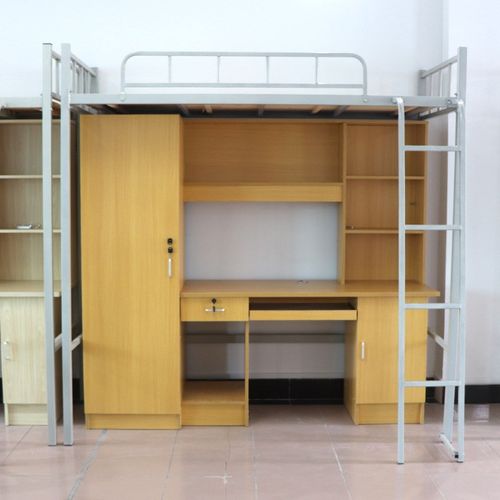 床上下桌宿舍床学生公寓员工铁架床青年旅舍寝室床双层衣柜上下铺