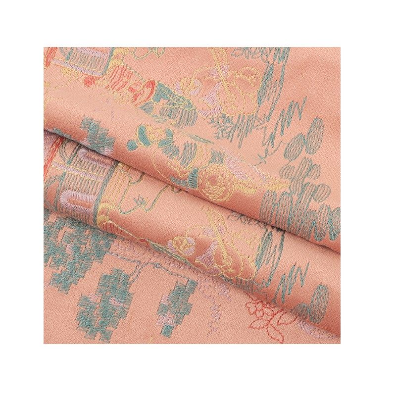 厂家现货新中式国风丝绒刺绣兰亭序古风绣花布料,纺织面料/辅料/配套,面料/布类,淘宝优惠券,粉丝福利购,淘宝优惠卷