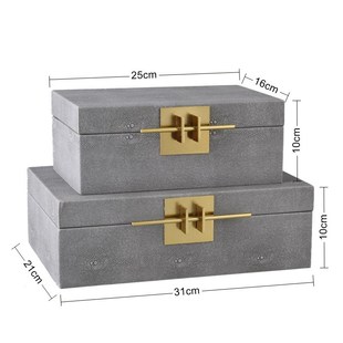 新中式样板房饰品摆设首饰盒现代软装饰品装饰盒开放格摆件收纳盒